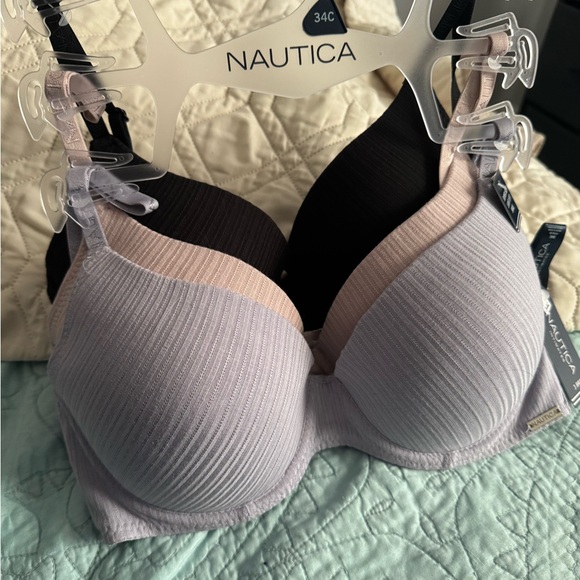 Nautica Other - Nautica Black and Gray Bras with Seamless Design